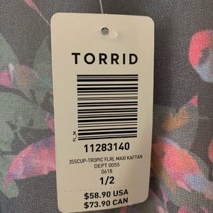 torrid Swim - Black Floral Kimono Coverup torrid Swim - Black Floral Kimono Coverup